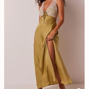 FREE PEOPLE Countryside Maxi Slip Dress SZ M